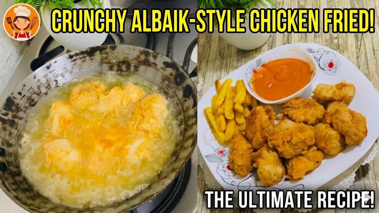 Crunchy Albaik-Style Chicken fried| fizakakitchen|Easy recipe|Albaik-Style|French fries recipe 