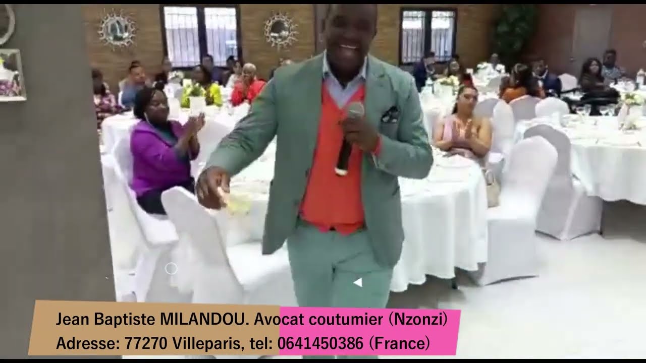 Prestation de l'avocat coutumier (Nzonzi) Jean-Baptiste MILANDOU lors d'un Mariage traditionnel.
