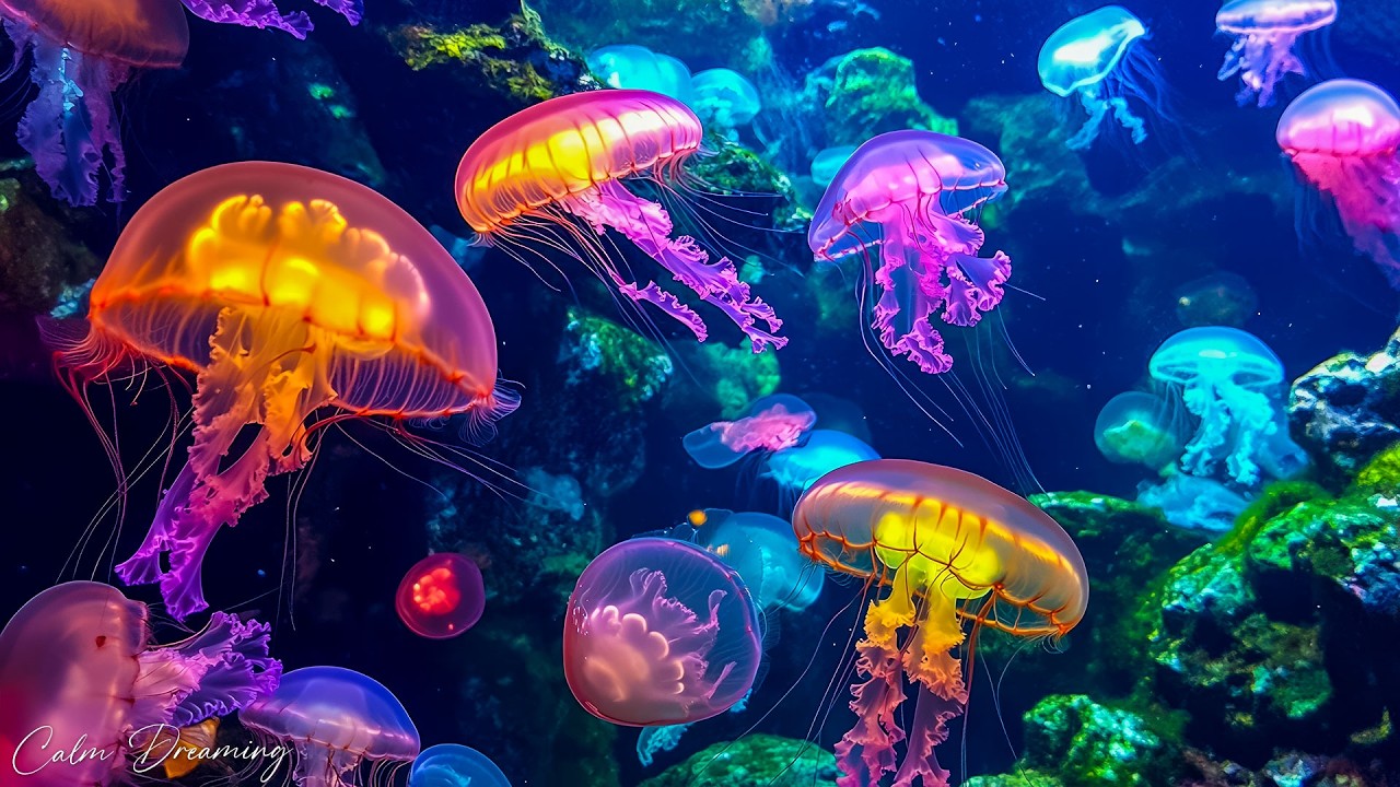 Jellyfish Aquarium • Healing of Insomnia, Stress, Anxiety and Depression • MELATONIN RELEASE #34