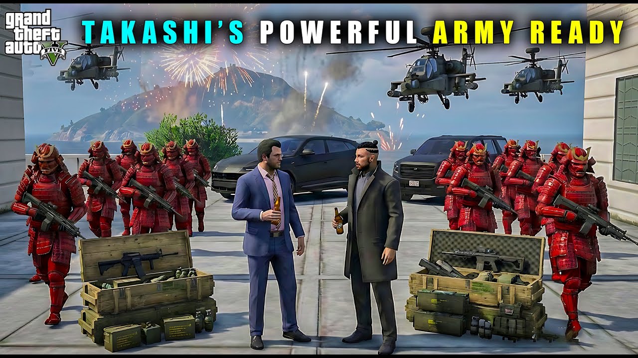 GTA 5 : TAKASHI'S POWERFUL COMMANDO ARMY IS READY || BB GAMING