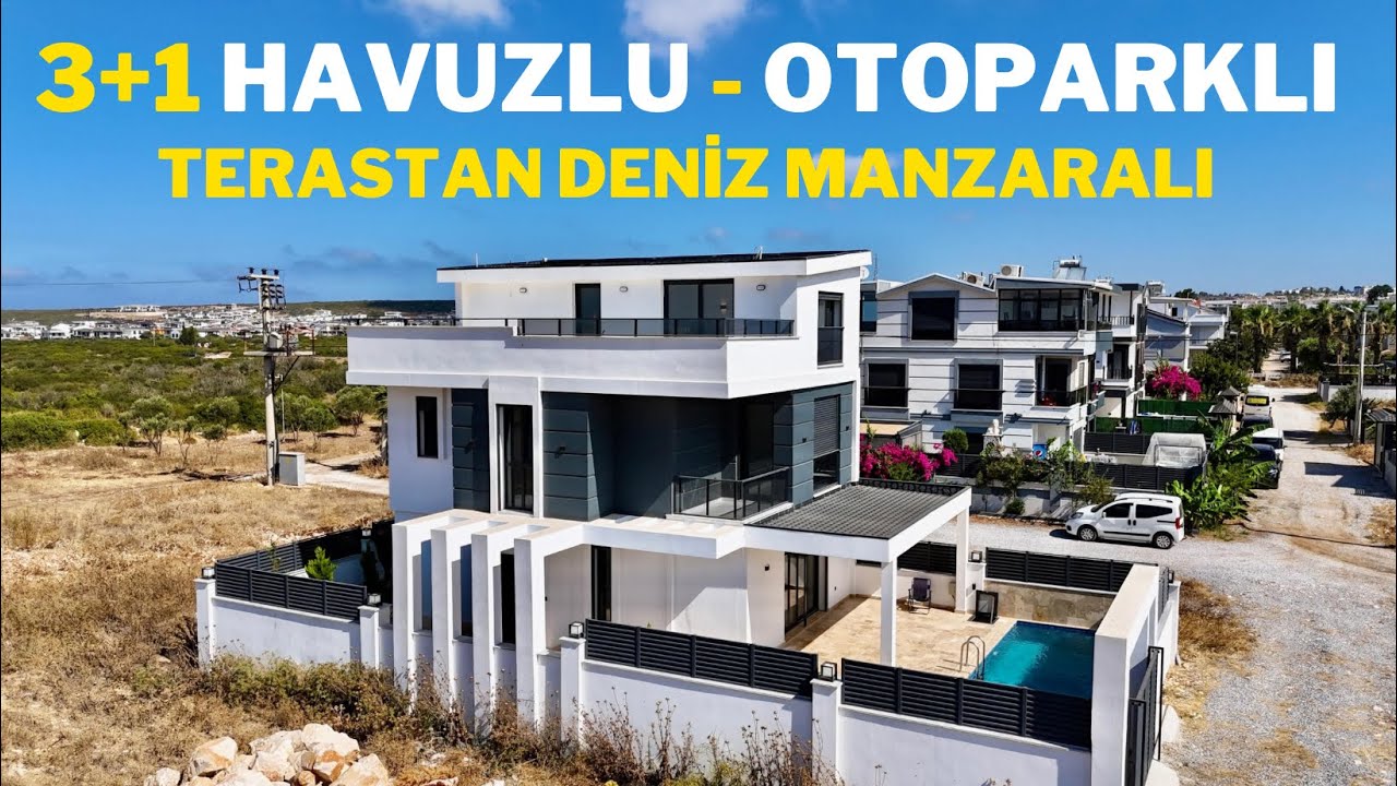DİDİMDE 3+1 HAVUZLU OTOPARKLI SIFIR VİLLA 
