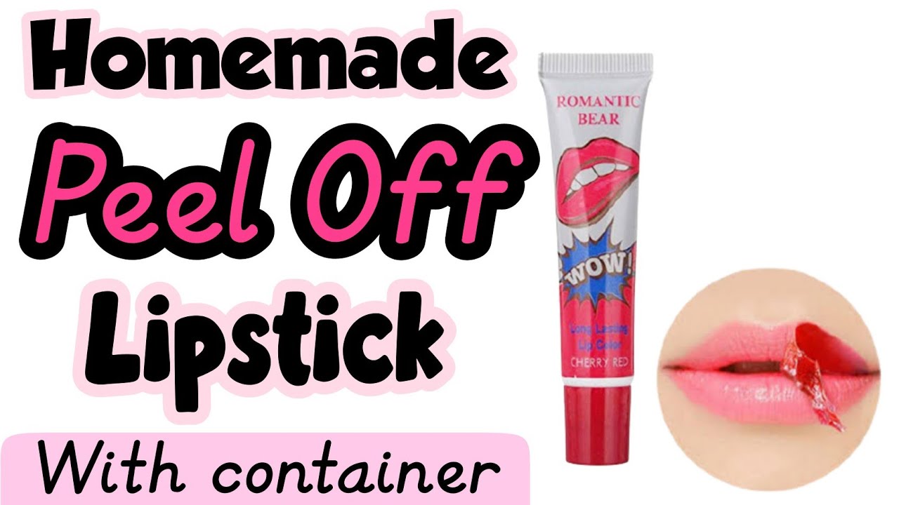 How to make peel off lipstick at home | DIY homemade peel off liptint