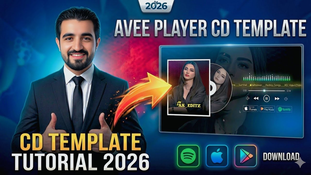 How To Make CD Template2026, Avee Player Template 2026, Avee Player CD Template Tutorial, 