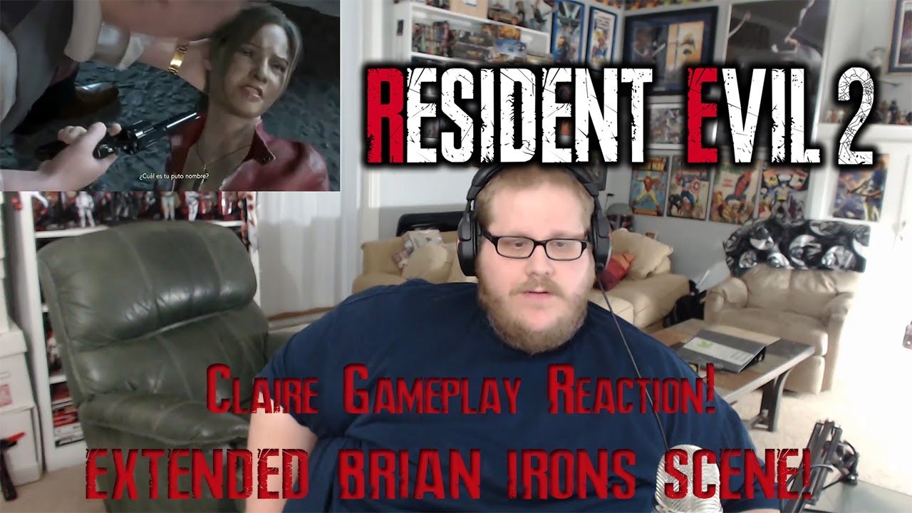 Resident Evil 2 Remake - Claire Gamplay Reaction! Extended Brian Irons Scene!