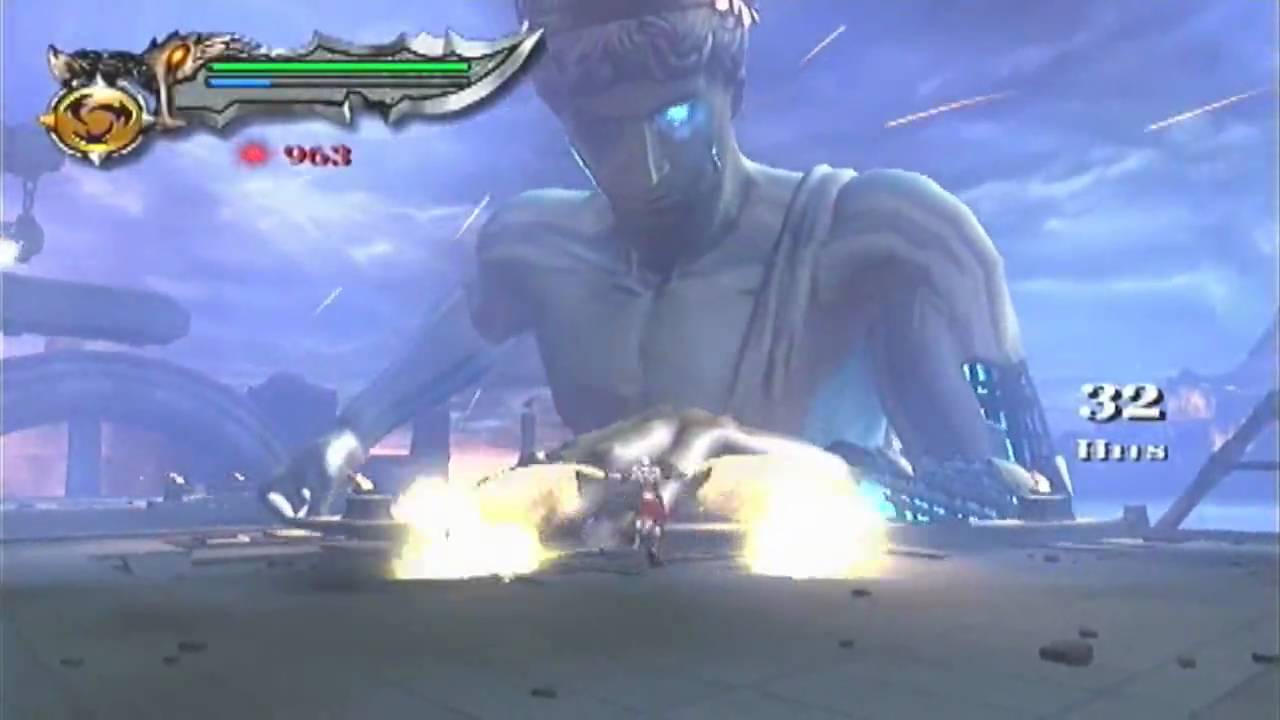 God of War Collection: GOW II 02 Colossus fight (both)