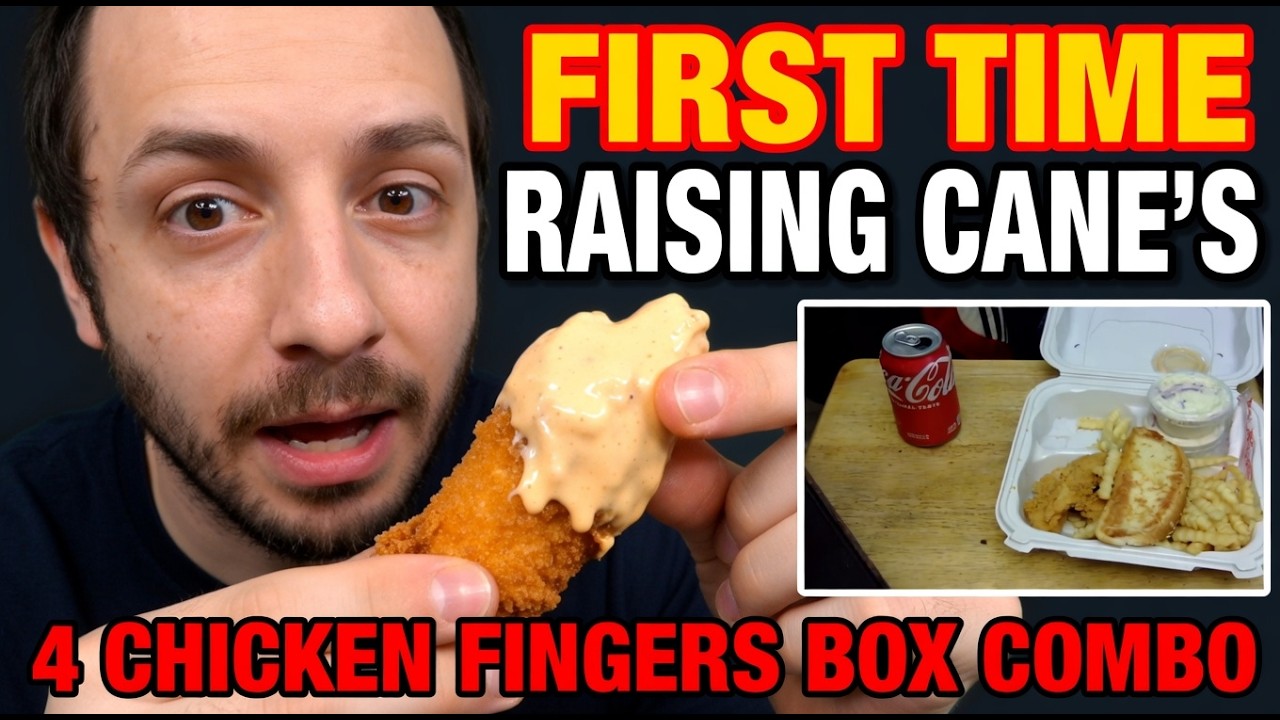 I Tried Raising Cane's for the First Time on Stream! 4 Chicken Fingers Taste Test