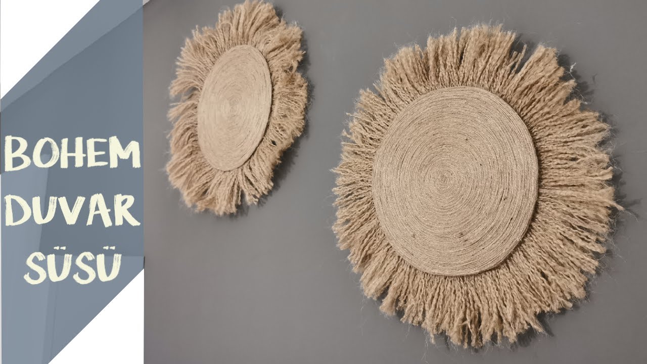 JÜT İPTEN BOHEM DUVAR SÜSÜ / JUTE ROPE CRAFT IDEAS /DIY