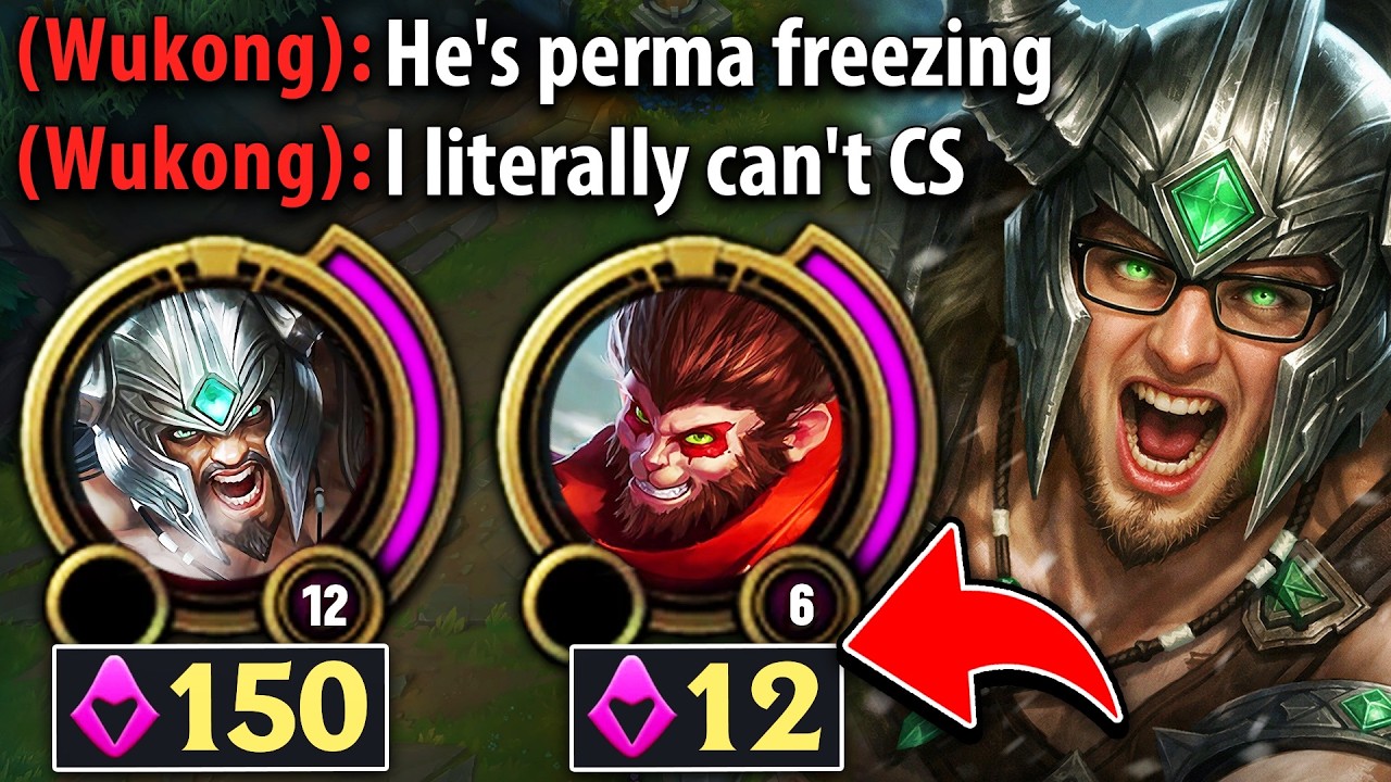 This was the biggest top gap in my 12 years playing League (130 CS GAP)
