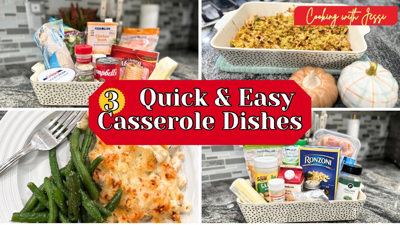 3 Super Quick & EASY Casserole Dinner Recipes|CASSEROLE RECIPES|MUST TRY EASY WEEKNIGHT DINNER IDEAS