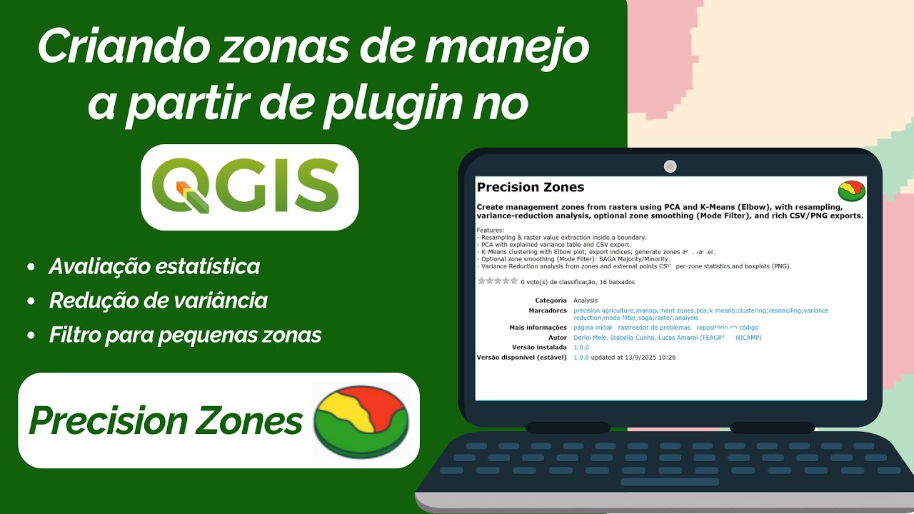 Crie Zonas de Manejo com plugin Precision Zones no QGIS