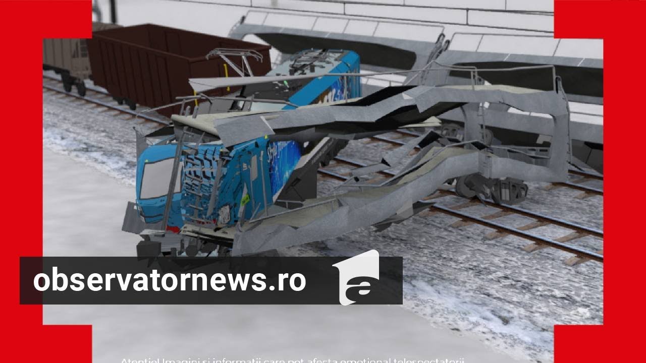 ANIMAŢIE. Mecanic de locomotivă mort, după ce două trenuri s-au ciocnit în Olt