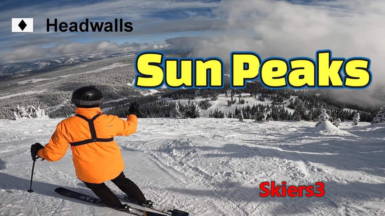 Sun Peaks, BC - Skiing Headwalls. A good black run.