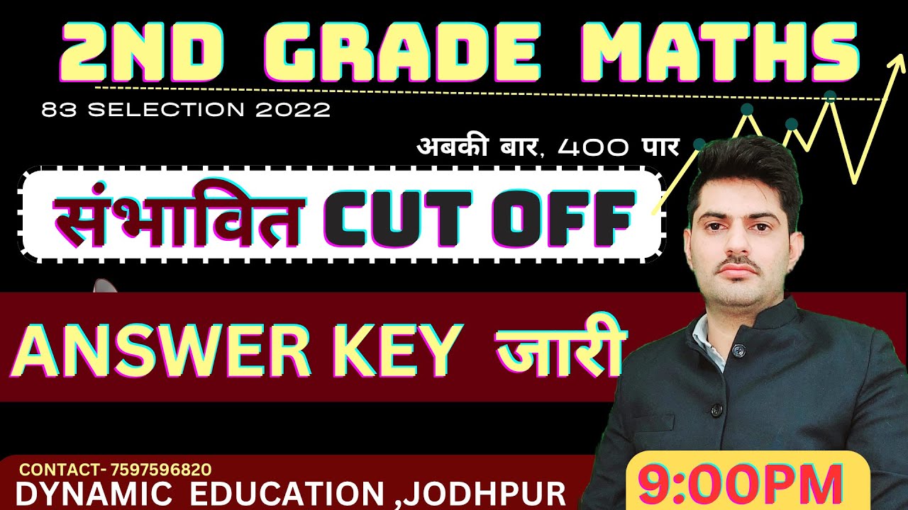 RPSC 2ND GRADE CUT OFF MATHS / OFFICIAL ANSWER KEY जारी  / ANALYSIS ON 100 STUDENTS