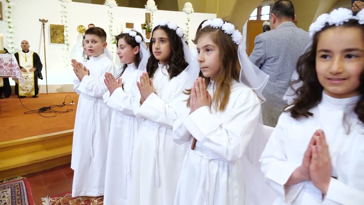 احتفال المناولة الأولى في رعية سيدة النجاة بروكسيل Première communion syriaque catholique Bxl 2023