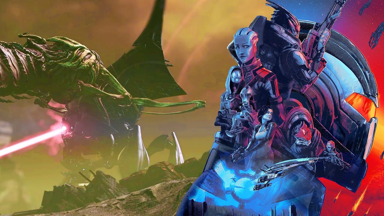 Kalros Thresher maw vs Reaper scene - Mass Effect 3 Legendary Edition