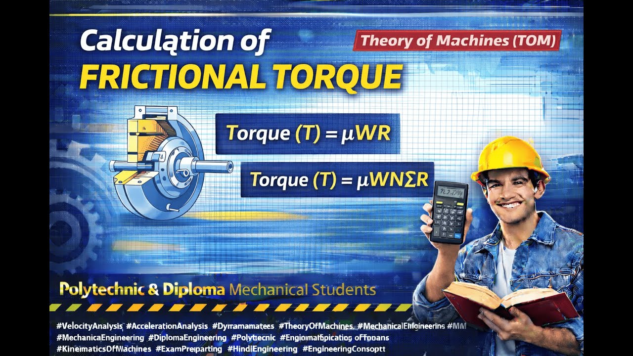 Calculation of Frictional Torque in Theory of Machines (TOM) | Complete Explanation