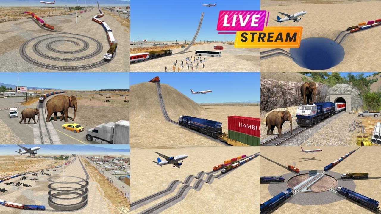 High Speed Train Vs Impossible Rail Tracks like BeamNG.Drive | Train Simulator 2024