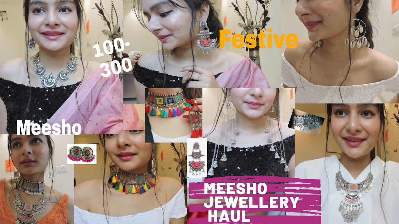 Huge MEESHO Jewellery Haul | Starting Rs 160 Free Shipping | Festive+Casual Affordable | Megha Gupta