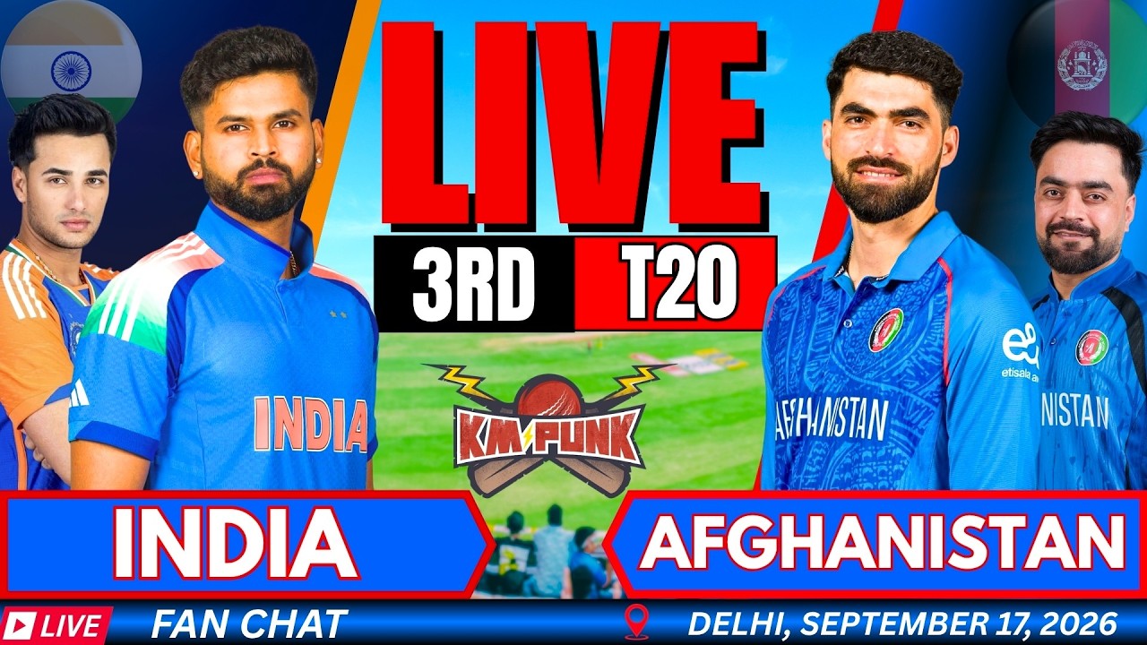 🔴LIVE: India vs Afghanistan, 3rd T20 | IND vs AFG Live match Today | Live Cricket Score & Fan Chat