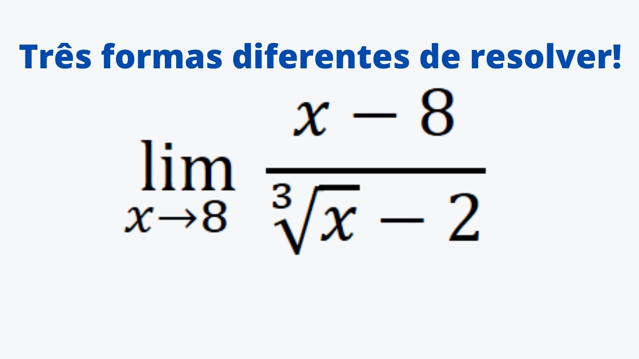 Cálculo 1 - Três formas diferentes de resolver esse limite (Sem errar o conjugado!)
