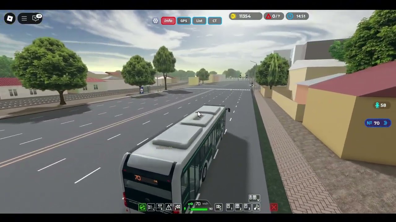 Roblox TashTram | Bus line 70 with Yutong ZK6126BEVG