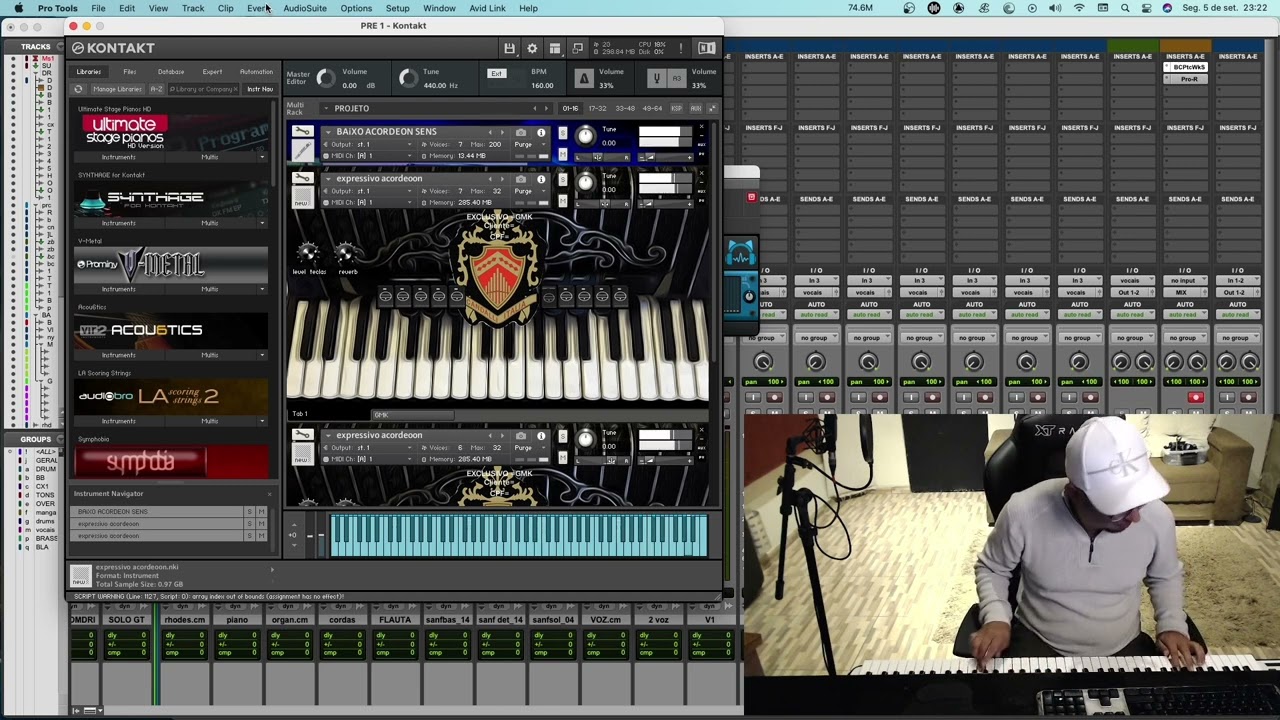 TESTANDO O EXPRESSIVO ACORDEON (O MELHOR SAMPLER DE SANFONA PRA KONTAKT)