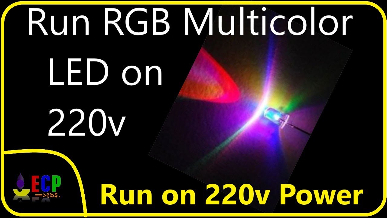 How to run RGB multicolor flash led on 220v