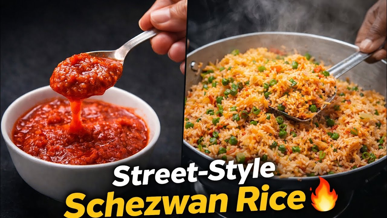 Schezwan rice and Schezwan chutney recipe 