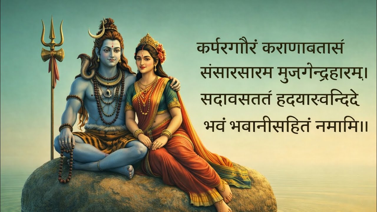 कर्पूर गौरं करुणावतारं 🕉️ – 108 बार जप | मन को शांत व संयमित बनाए, दैनिक जप के लिए पवित्र मंत्र
