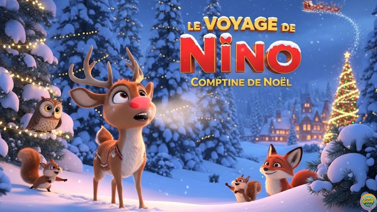 🦌 Le Voyage Magique du Petit Renne | Comptine de Noël pour bébé & enfant 🎄 Chanson joyeuse - paroles