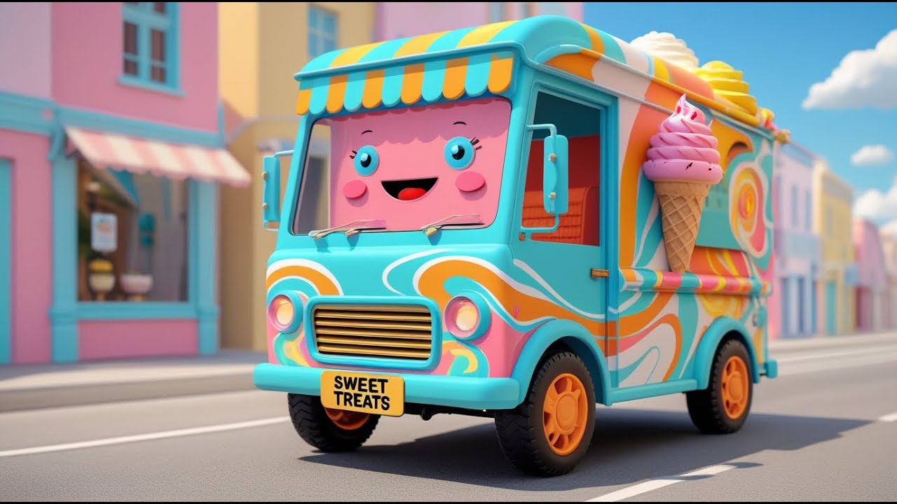 Ice Cream Truck Song for Kids | Fun Nursery Rhyme & Cartoon Animation 🎶✨