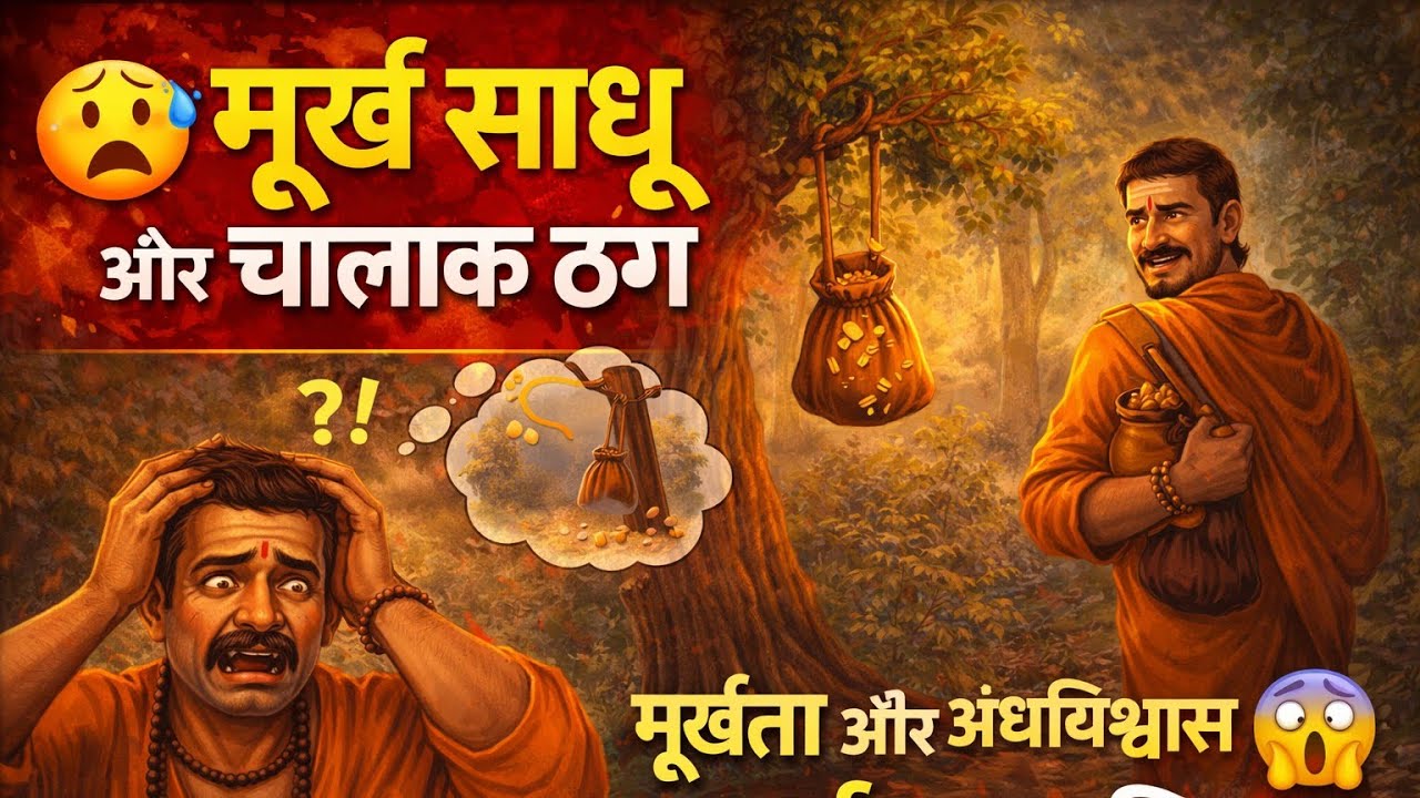 मूर्ख साधु और चालाक ठग | अंधविश्वास ने कैसे सब कुछ लुटवा दिया | Moral Story Hindi