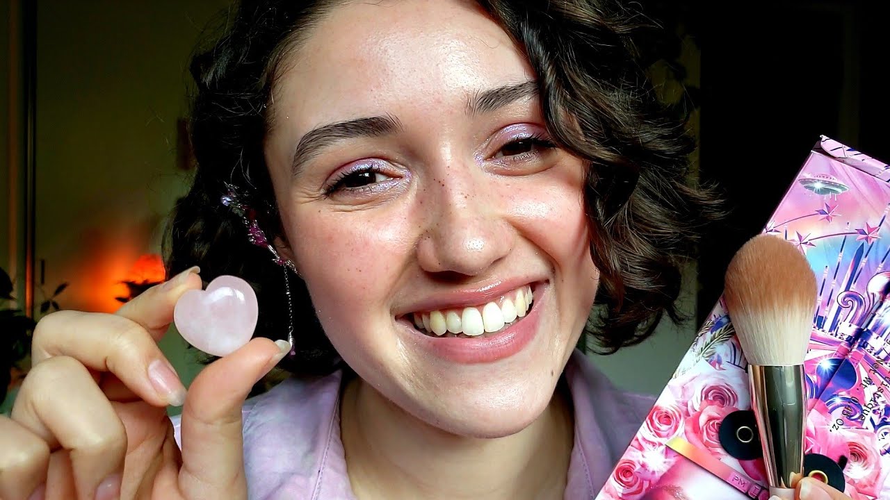 ASMR Friend Does Your Valentine's Makeup 💕🌹 (Layered Sounds)