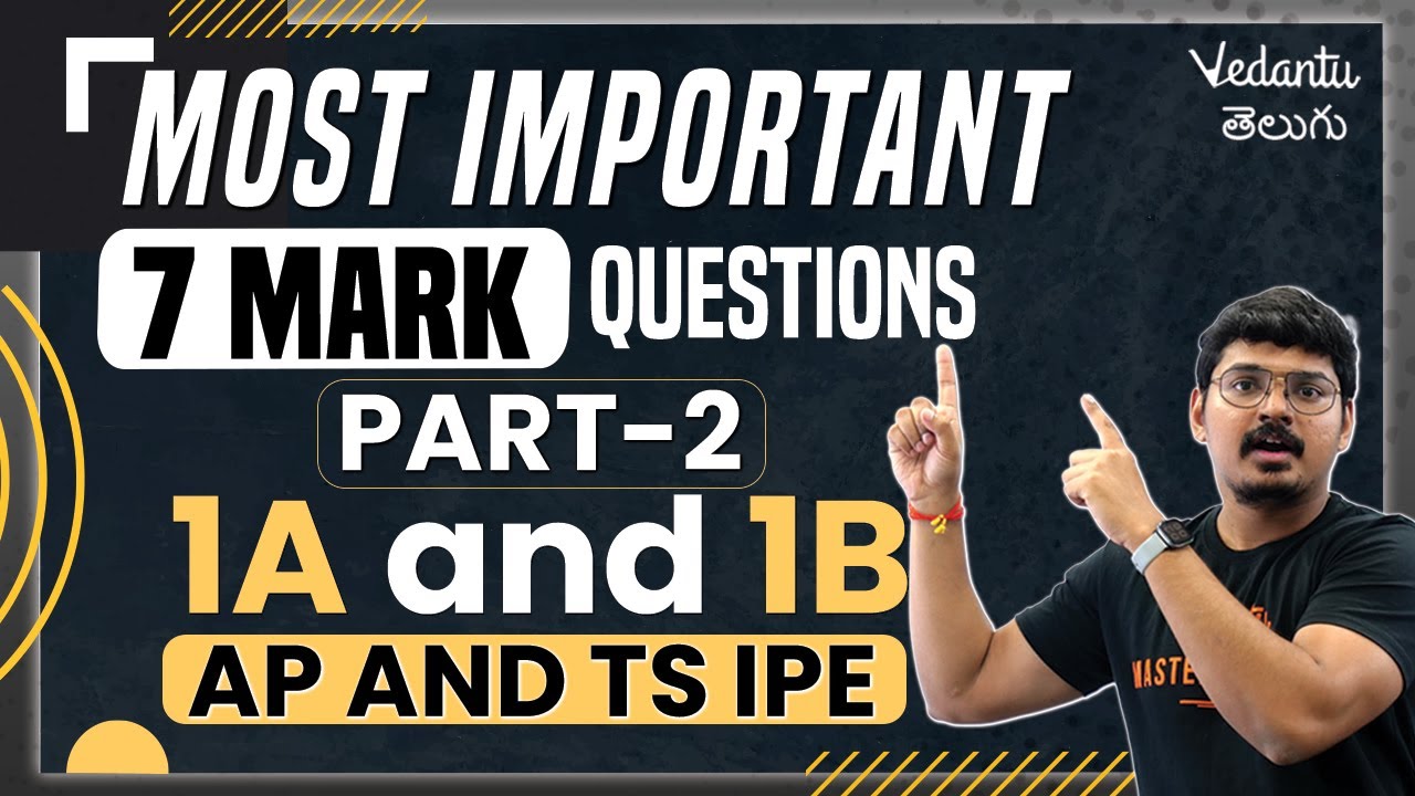 Most Important 7 Mark Questions in Maths 1B | Telangana and AP IPE | Goutham Sir