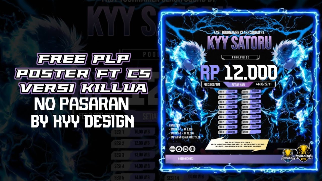 FREE PLP POSTER TURNAMEN CS FREE FIRE VERSI KILLUA