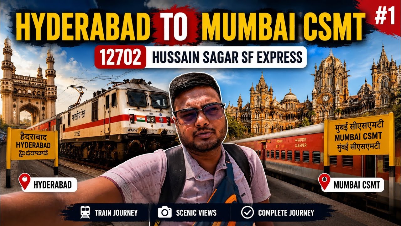Hyderabad to Mumbai by Train 🇮🇳 | 12702 Hussain Sagar Express Full Experience