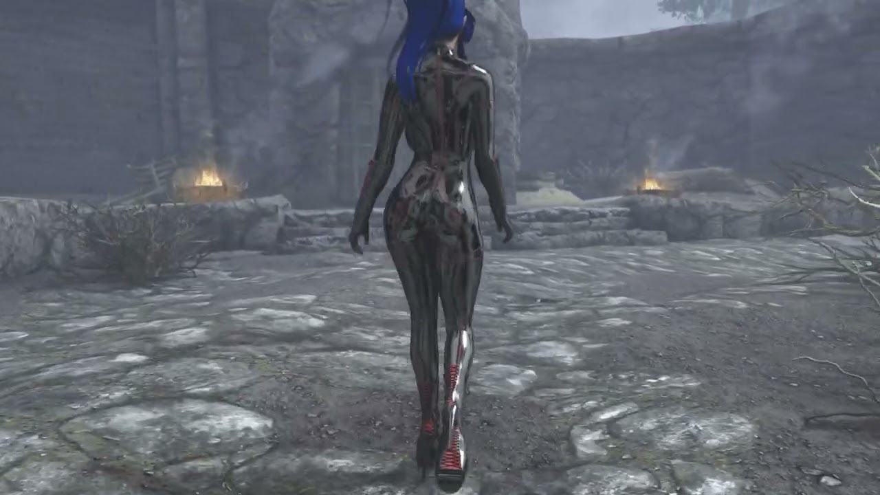 Skyrim celene demonstrating trapped souls catsuit