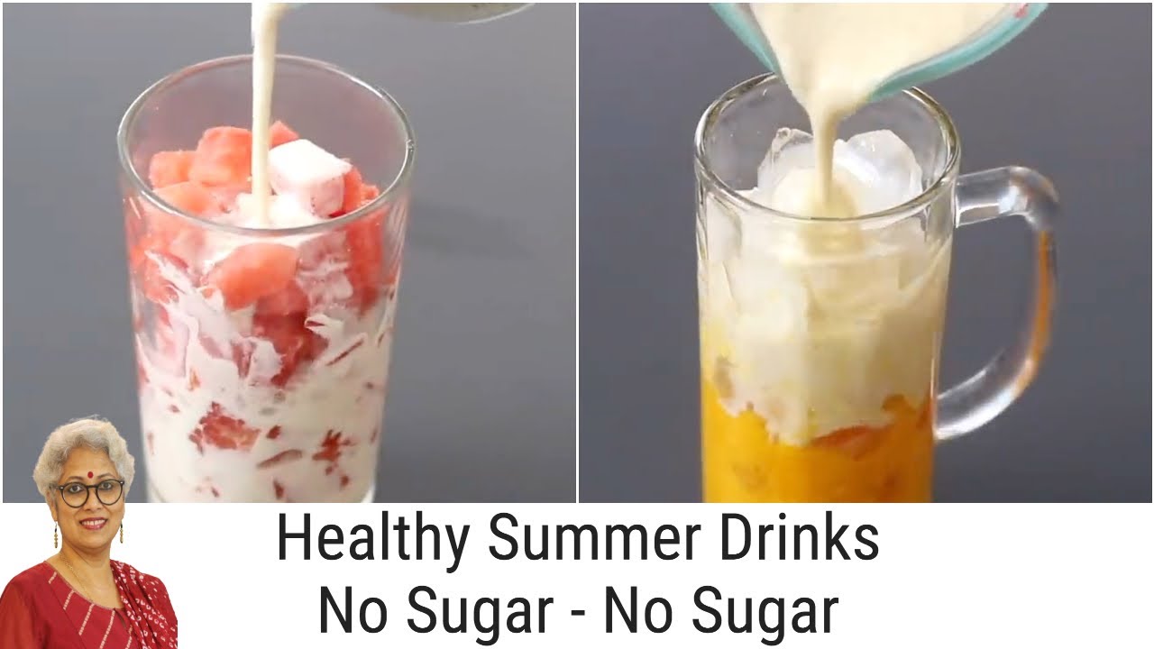 2 Healthy Summer Drinks For Weight Loss - No Sugar - No Milk