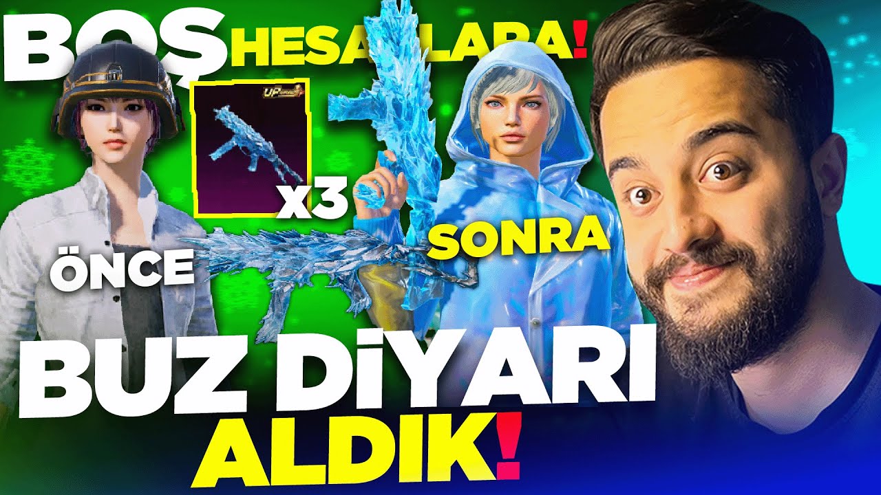 3 FARKLI BOŞ HESAPTA YENİ NİHAİ AÇTIK! HEPSİNE BUZ DİYARI ALDIK! PUBG Mobile