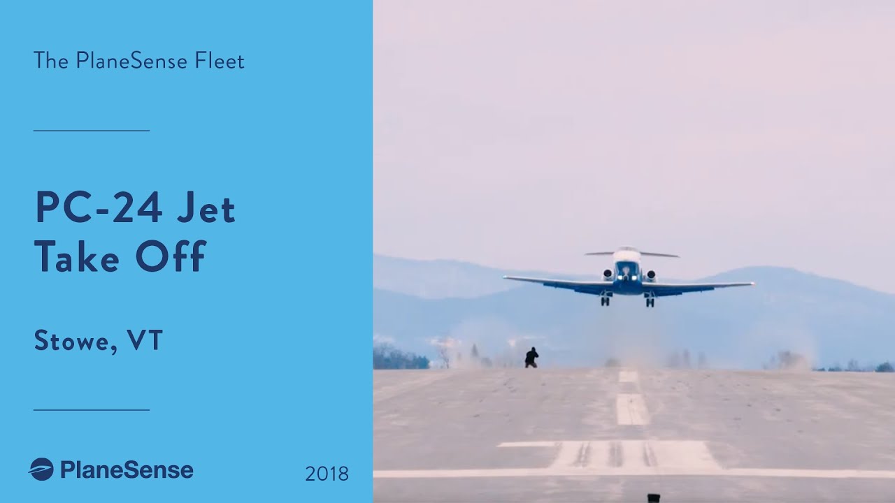 Pilatus PC-24 Take Off from Stowe Vermont (MVL) | PlaneSense
