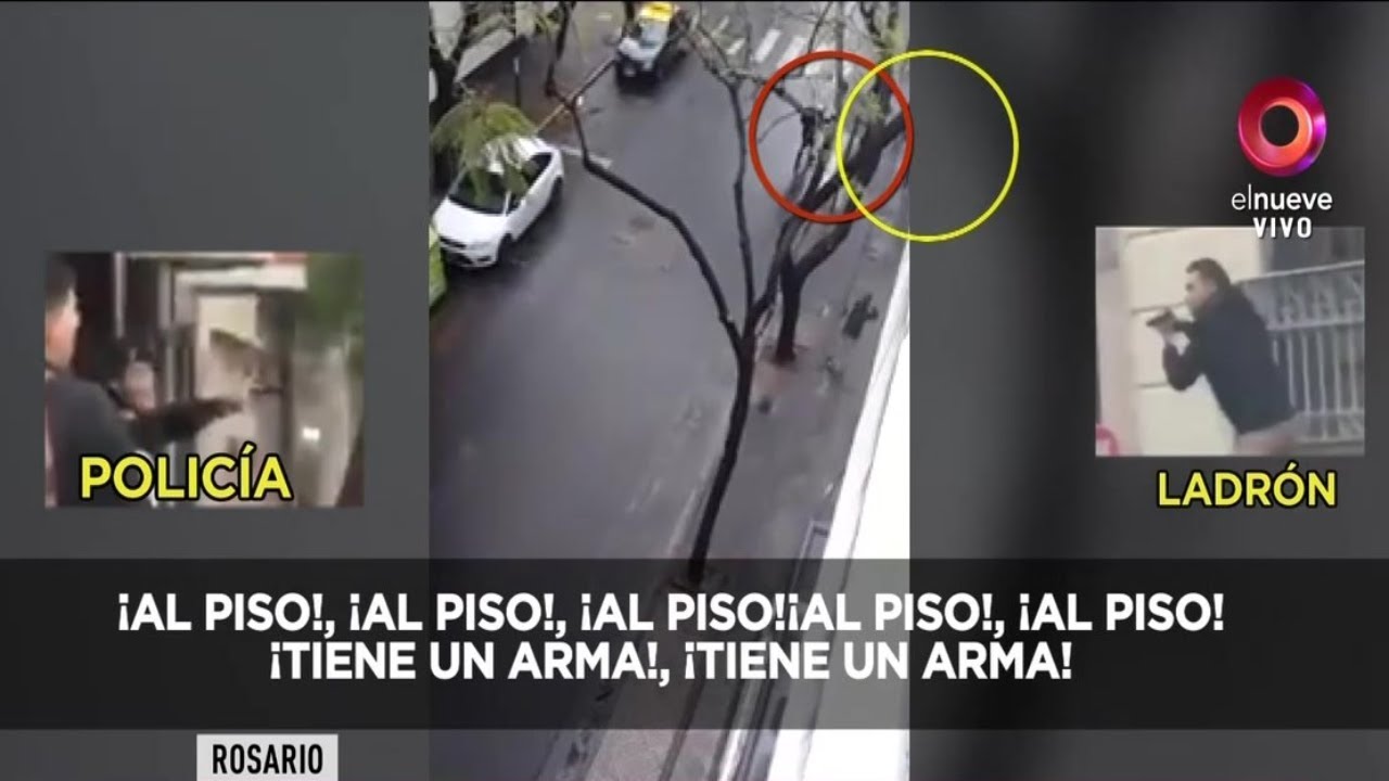 A los tiros en la calle al lado de la gente