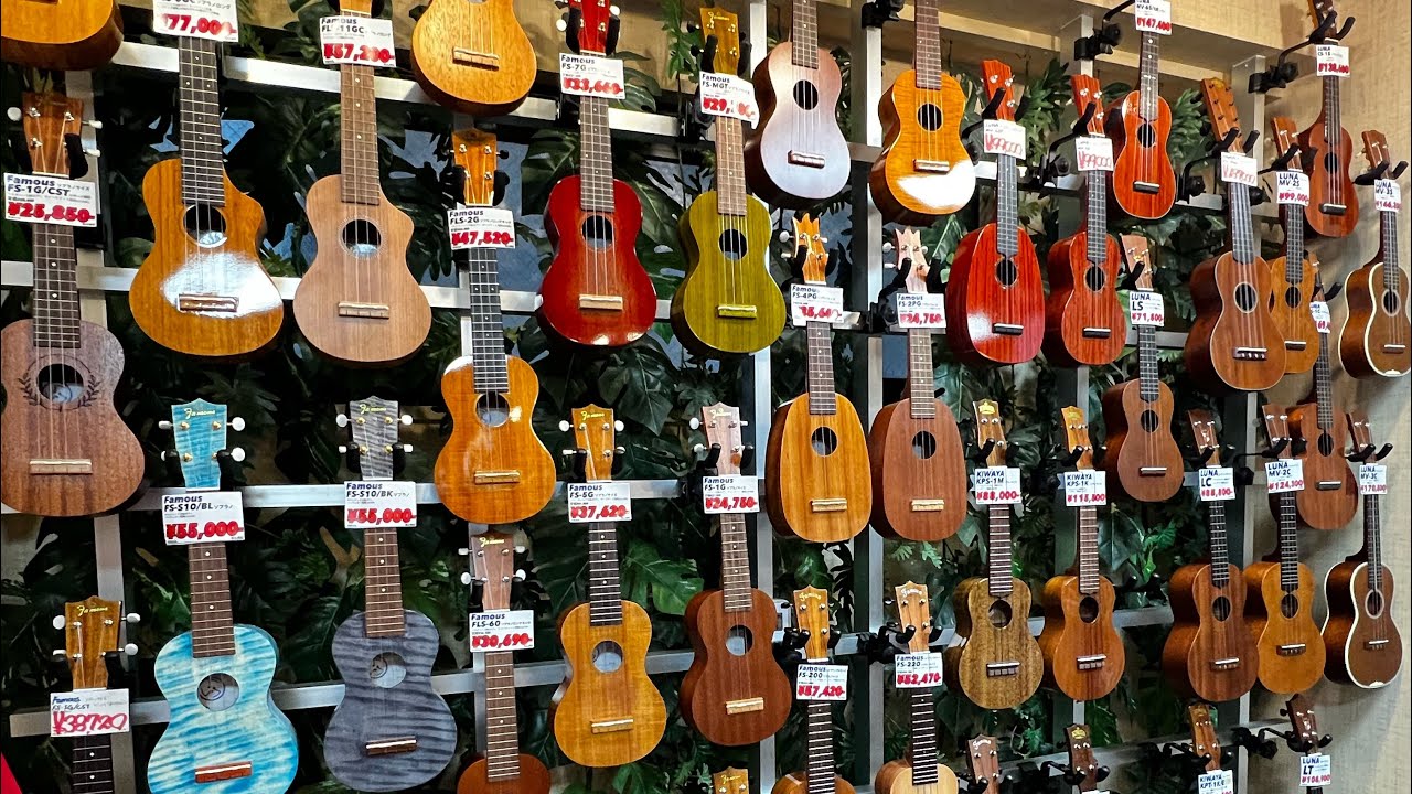 Japan Tokyo to buy Ukulele - Kiwaya Showroom & Ochanomizu Music Street