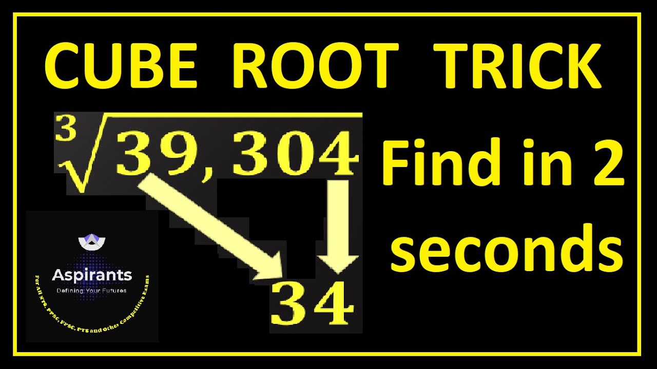 How to Calculate Cube Roots in Your Head | Vedic Math Trick | Cube Root Trick in 2 sec | Aspirants