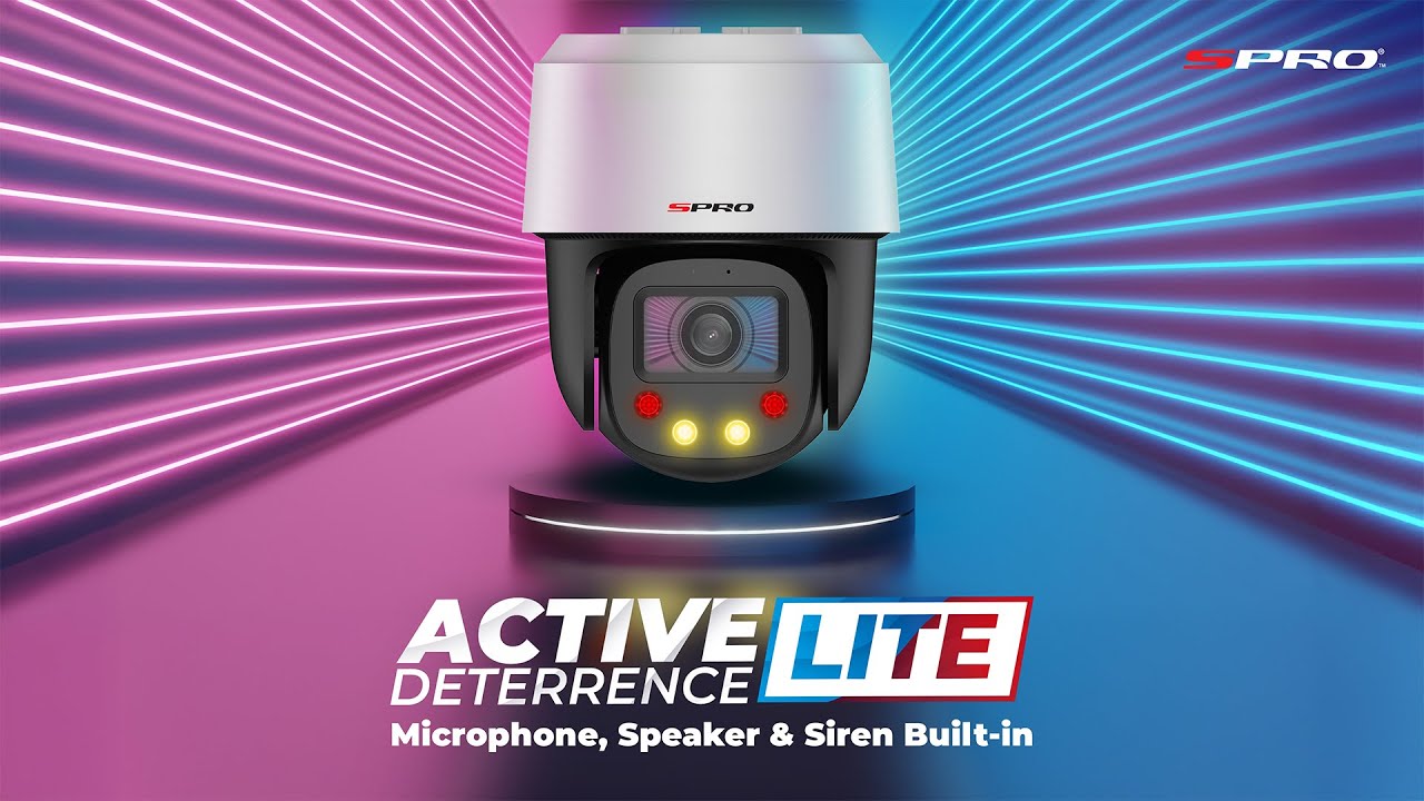 SPRO CCTV - 4MP Mini IP PTZ Camera with 5x Optical Zoom, Night Vision & Built-In Audio Security