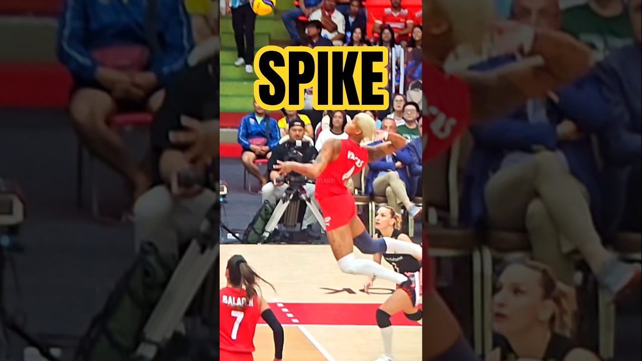 Volleyball Women Turkiye Melissa Vargas World Super Spike USA Champion Block Insane Save Slow Motion