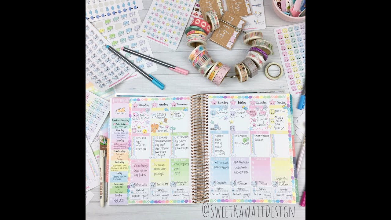 Sweet Kawaii Design - Plan With Me (Erin Condren Vertical Planner) - Pastel