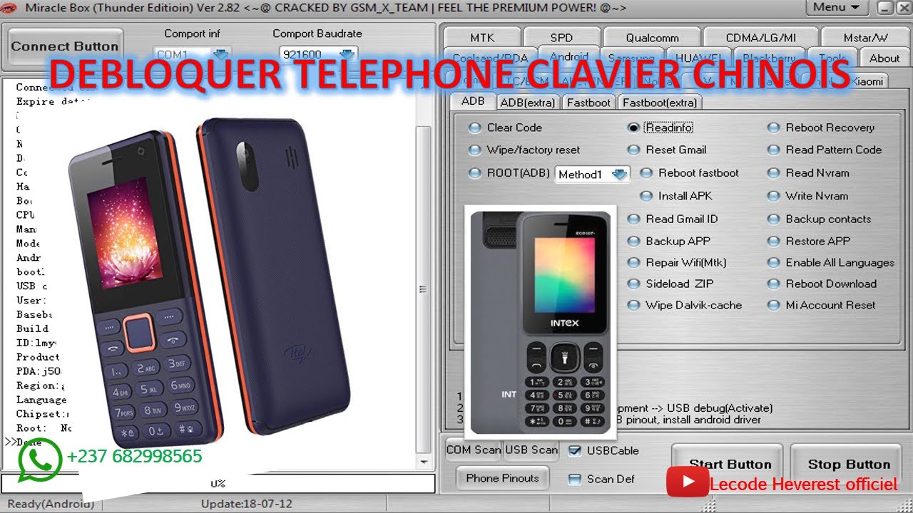 COMMENT DÉBLOQUER UN TÉLÉPHONE CHINOIS CLAVIER : MIRACLE BOX