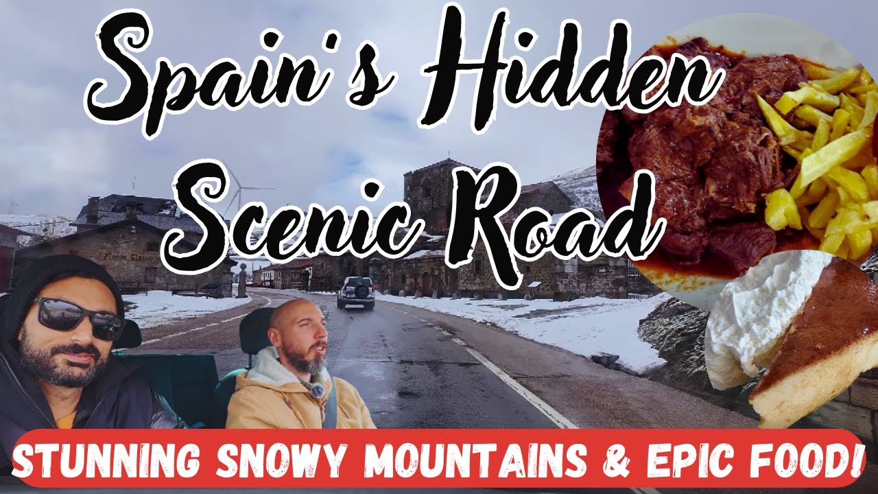 This Mountain Road in Spain Has It ALL! ❄️ Scenic Views & best road restaurant!🍖