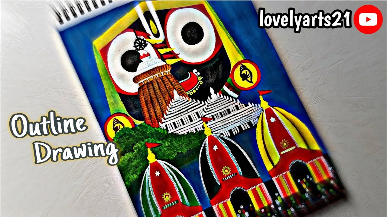 Lord Jagannath Dham Drawing | Puri Jagannath Mandir Panting #drawing #jagannath #puridham #rathyatra