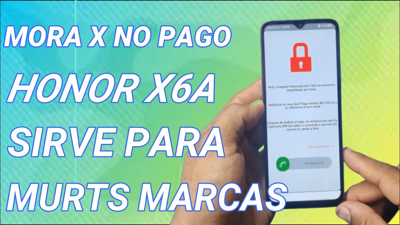 COMO ELIMNAR BLOQUEO DE MORA X NO PAGO HONOR X6A